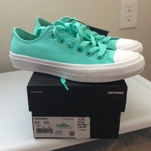 Brand new mint green converse
